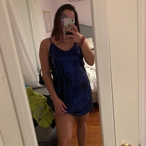 Blue Glitter Dress